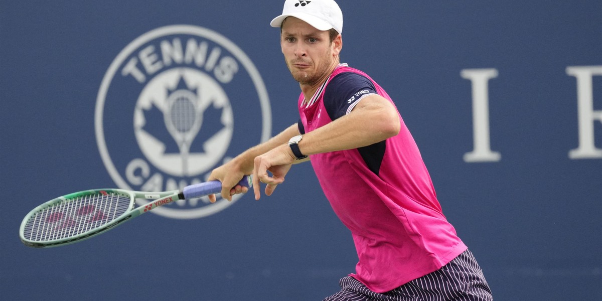 Hubert Hurkacz w półfinale turnieju w Cincinnati. 