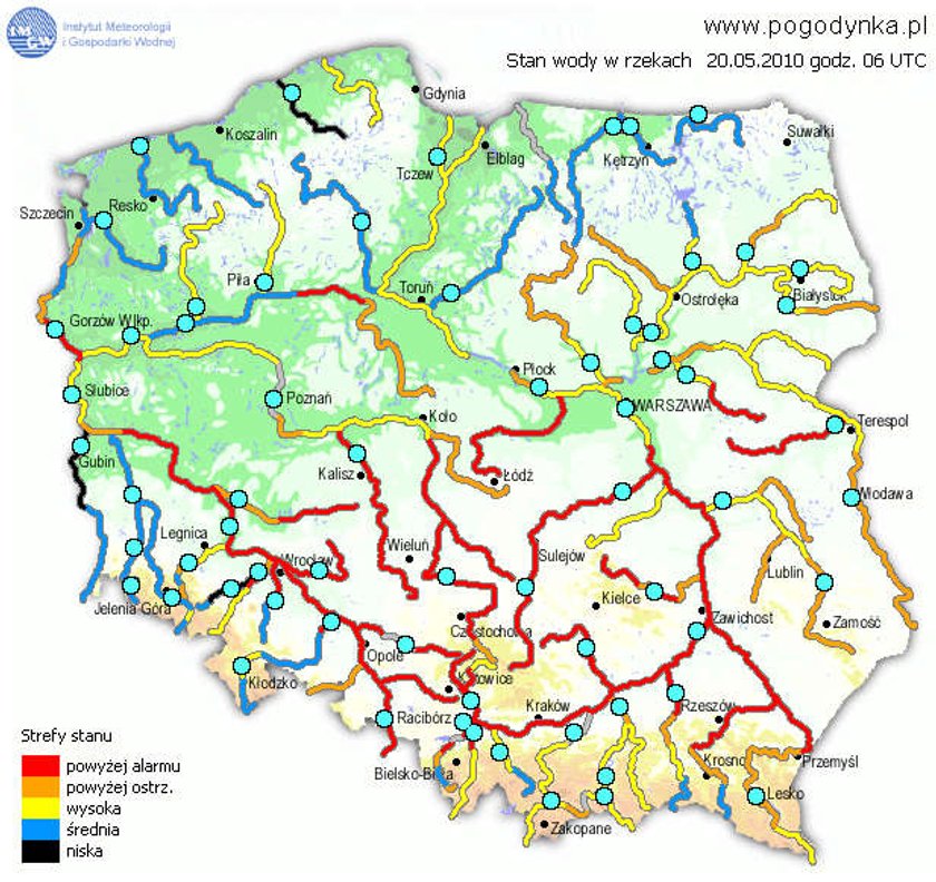 Zobacz, gdzie mogą wylać rzeki!