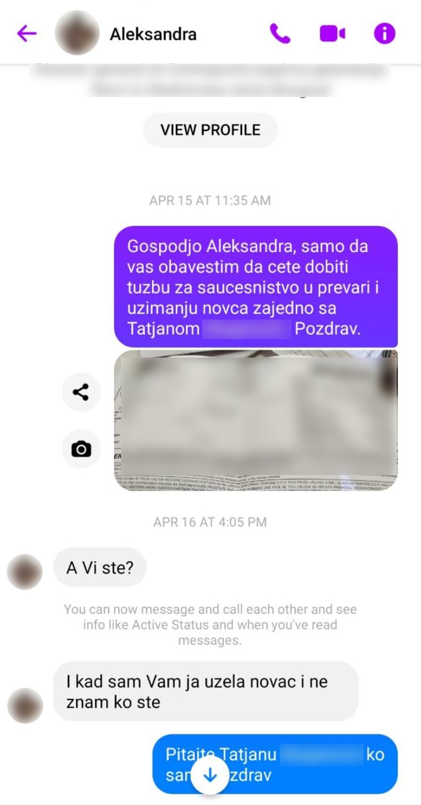Prepiska između Radmile i Aleksandre S.