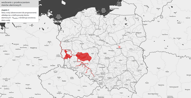 Na Dolnym Śląsku obowiązuje trzeci stopień ostrzeżenia hydrologicznego