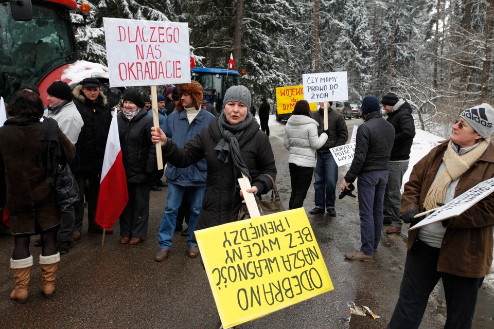 Rozpoczęła się blokada krajowej "ósemki" prowadzącej na Litwę