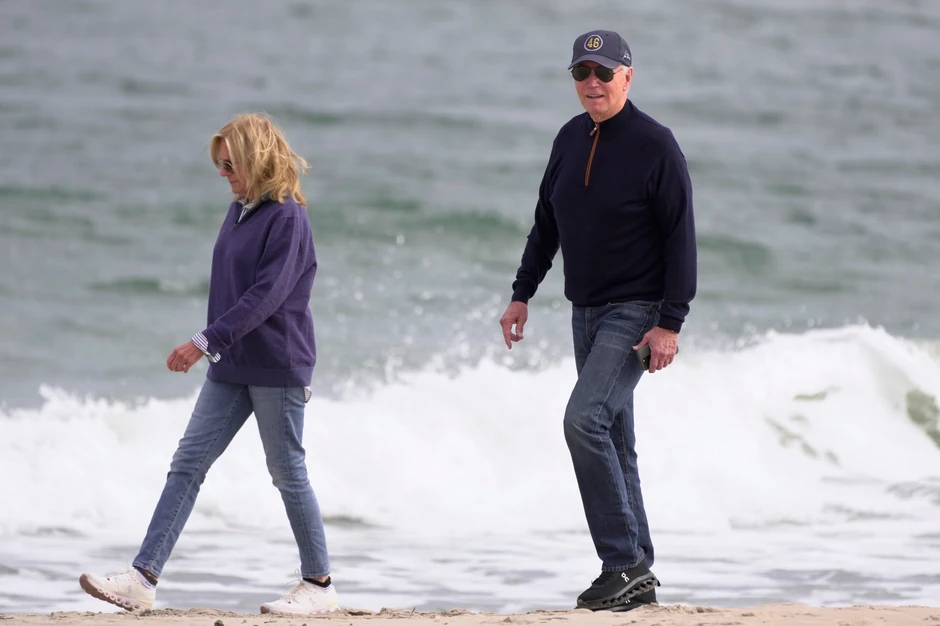 Džo i Džil Bajden na plaži u Rehobot Biču u Delaveru 10. novembra