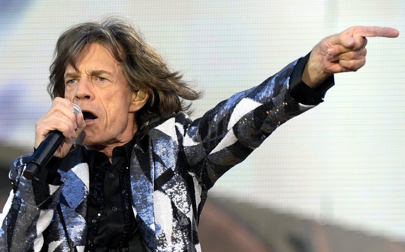 Mick Jagger podczas koncertu w Zurychu