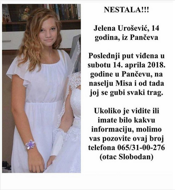 Nestala Jelena Urošević