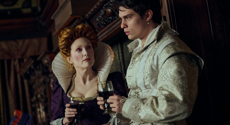 Julianne Moore and Nicholas Galitzine in Mary & George.Starz