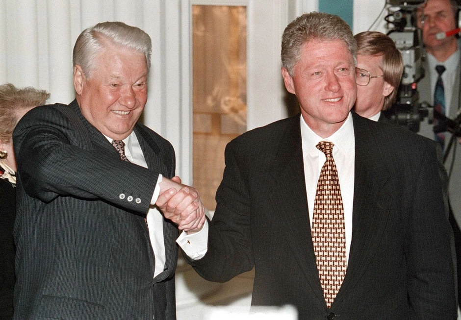 Boris Jeljcin i Bil Klinton u Moskvi 1999.