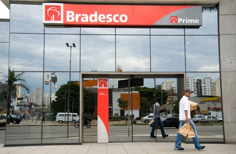 Siedziba Banco Bradesco SA w Sao Paulo w Brazylii.