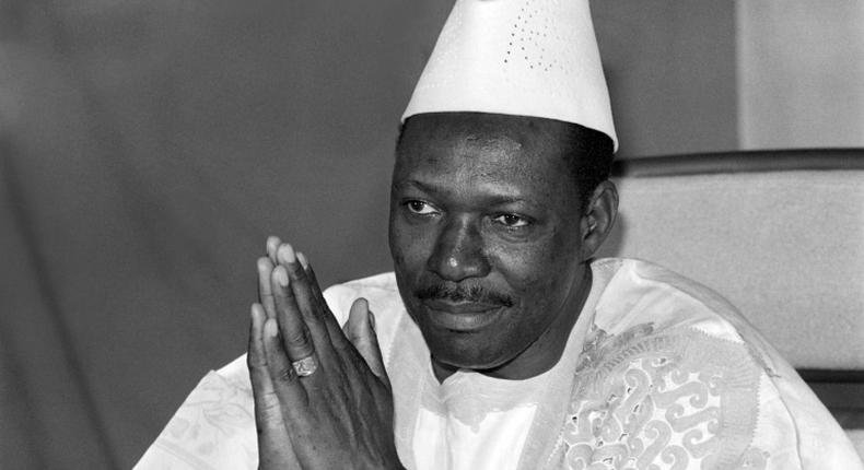 Traore, pictured as he was about to deliver a New Year's address on December 31, 1985