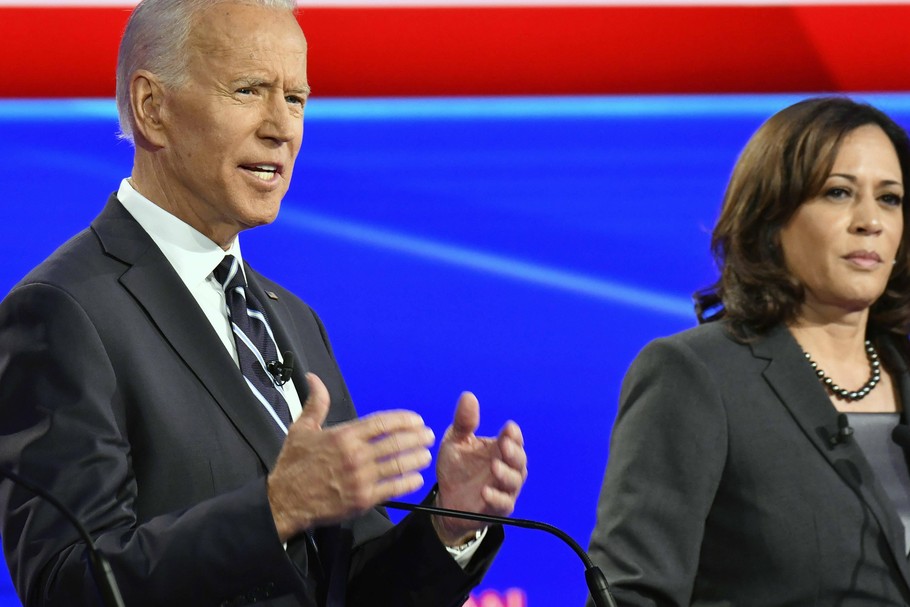 Kandydat demokratów na prezydenta USA Joe Biden i Kamala Harris, kandydatka na stanowisko wiceprezydenta USA, 11.08.2020