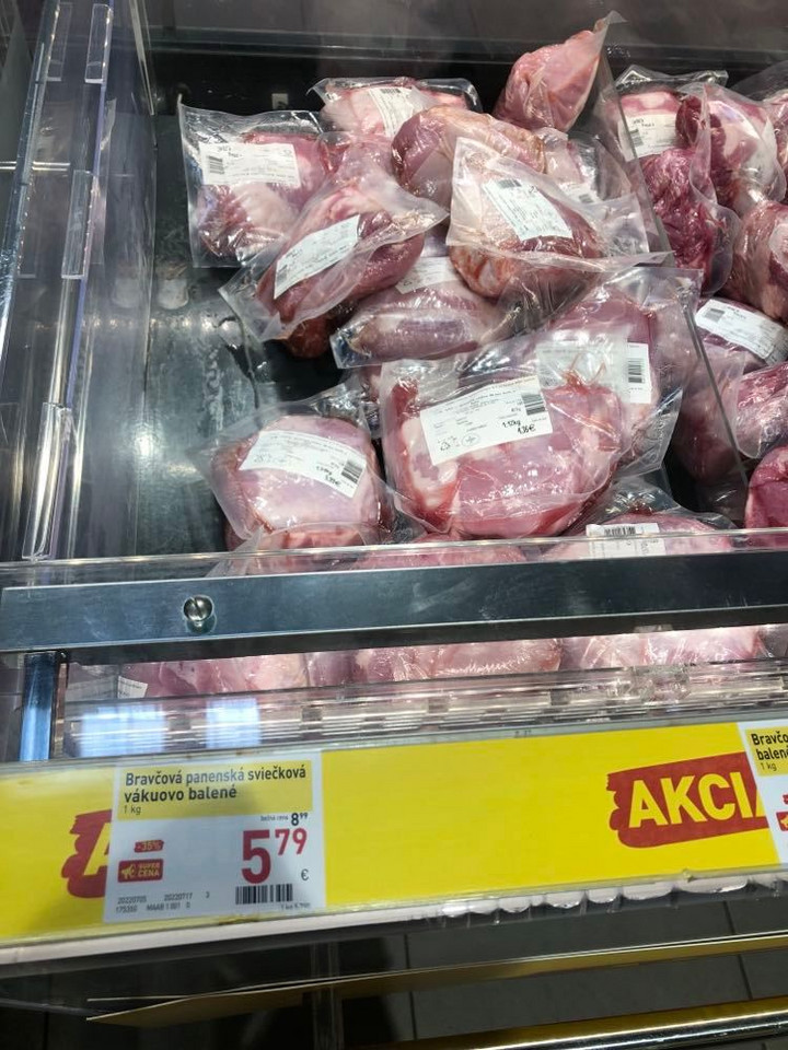 Ceny mięsa na Słowacji