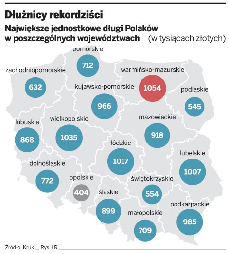 Dłużnicy rekordziści