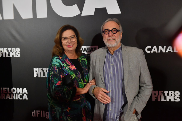 Małgorzata Kidawa-Błońska i Jan Kidawa-Błoński na premierze filmu "Zielona granica"