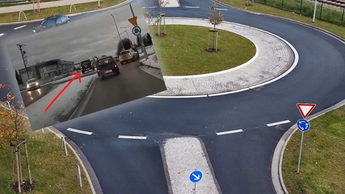 Kierowcy terenówki bardzo musiało się śpieszyć (Screen: trojmiasto.pl)
