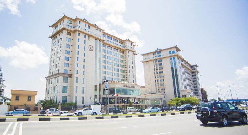 A front view of Lagos Oriental Hotel