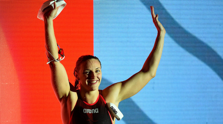 A női 200 méter pillangón Hosszú Katinka győzött /Fotó: MTI/Czagány Balázs