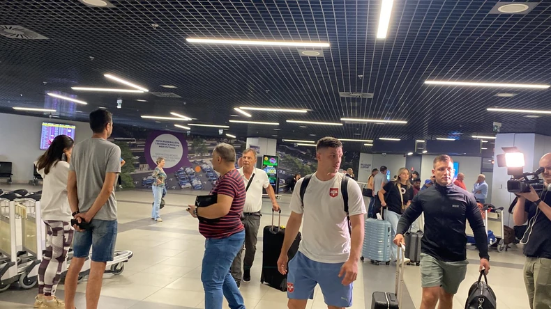 "Orlovi" smrknuti stigli na aerodrom, Luka Jović 