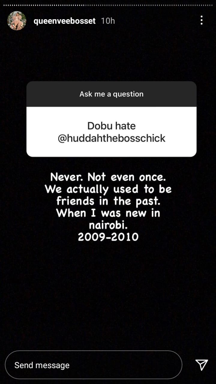 Vera Sidika talks beef with Huddah Monroe