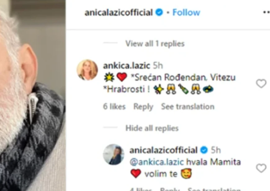 Majka Anice Lazić čestitala Ristovskom rođendan