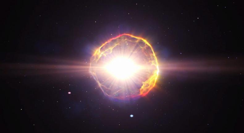 An artist's impression of a nova, an exploding star.NASA's Goddard Space Flight Center