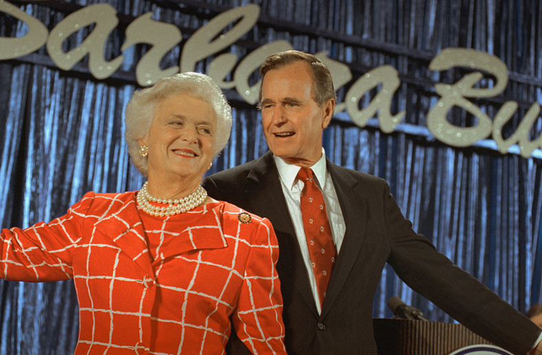 Barbara i George Bush w Nowym Orleanie (1988 r.)