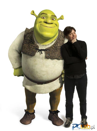 Shrek i użyczający mu głosu Mike Myers