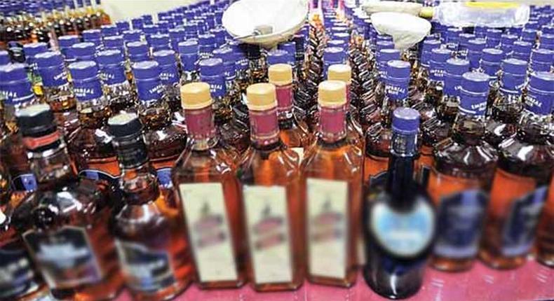 File Image of illegal liquor that was nabbed during a crackdown