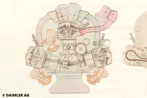 Silnik M 216 (8.0 W18) miał trafić pod maskę Mercedesa klasy S W140