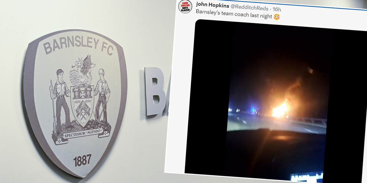 Autokar angielskiego klubu stanął w płomieniach.