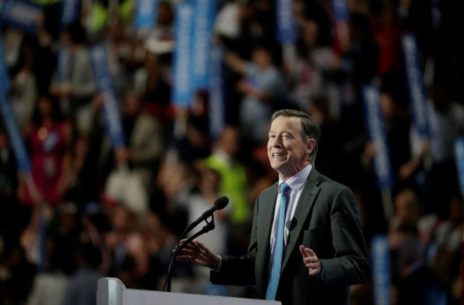 Colorado Gov. John Hickenlooper at the Democratic National Convention in Philadelphia in July.