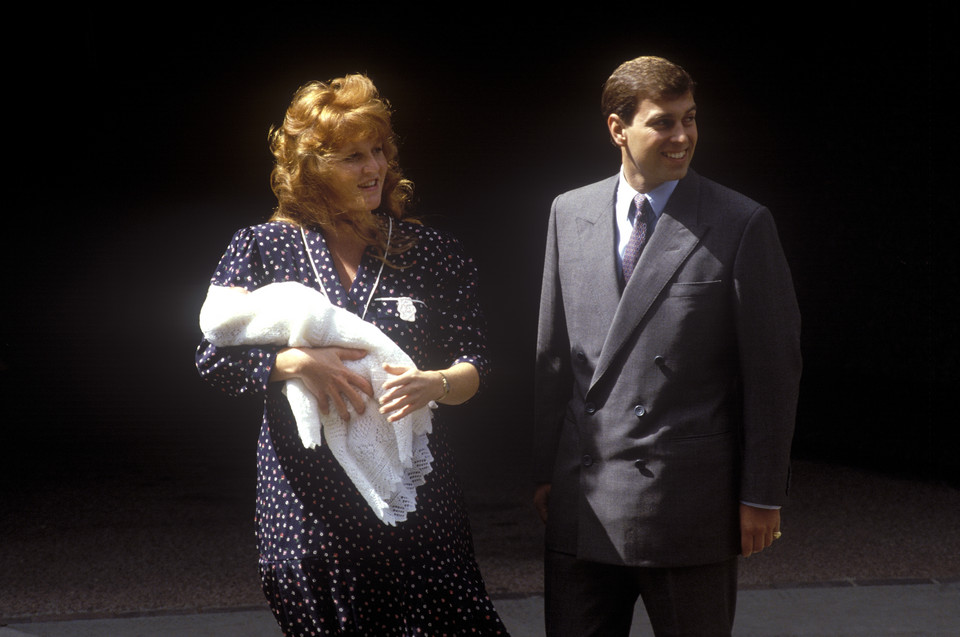 Sarah Ferguson i książę Andrzej, Portland Hospital, 1988 r.