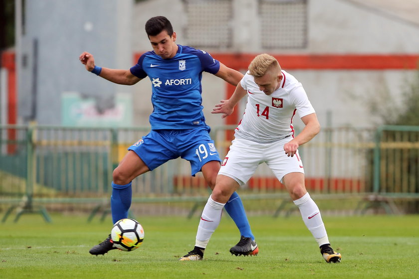 Pilka nozna , mecz towarzyski sparing , Reprezentacja Polski U21 - Lech Poznan