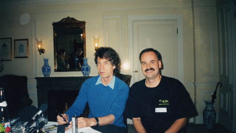 Wiesław Weiss i Mick Jagger (fot. prywatne archiwum Wiesława Weissa)
