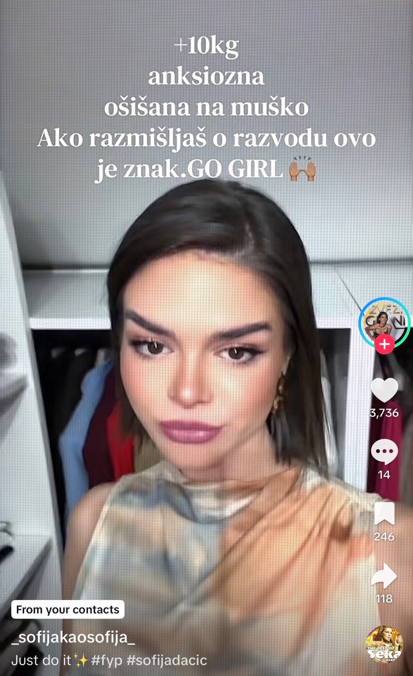 Sofija Dacić tokom braka sa Kojićem