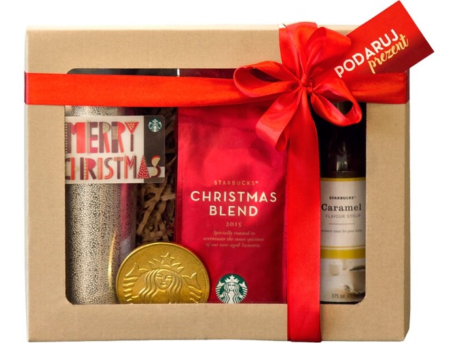 Zestaw świąteczny z kubkiem termicznym Starbucks