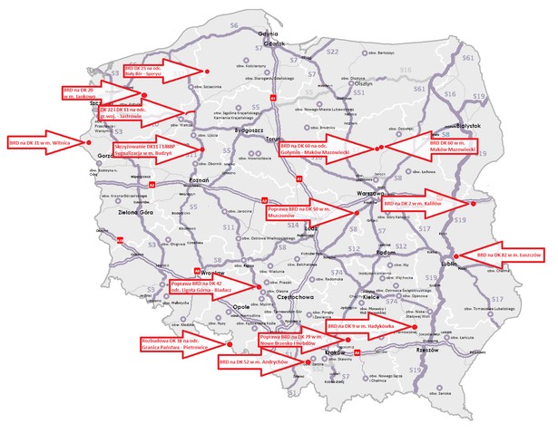 15 Programów Inwestycji dla zadań drogowych. Źródło: Ministerstwo Infrastruktury i Budownictwa