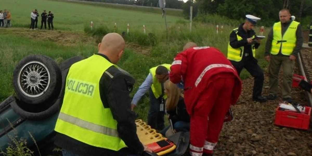 Wypadek na przejeździe kolejowym