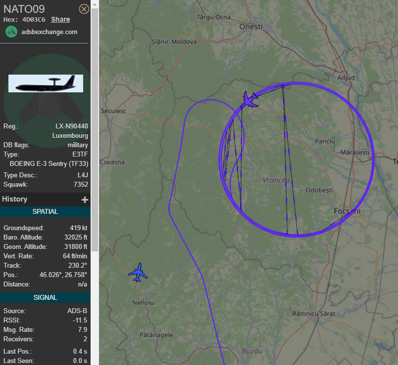 AWACS krąży nad Rumunią