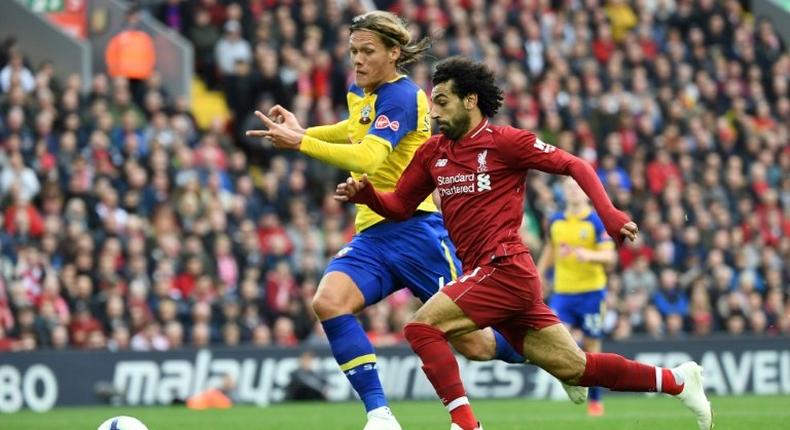 Mohamed Salah was on target in Liverpool's win over Southampton