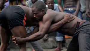 File photo: Two men wrestling