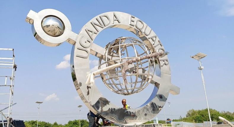 The new Equator monument in located in the Queen Elizabeth National Park