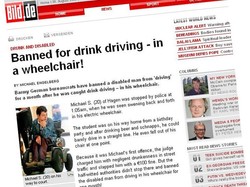 Niepełnosprawny ma zakaz jazdy na wózku