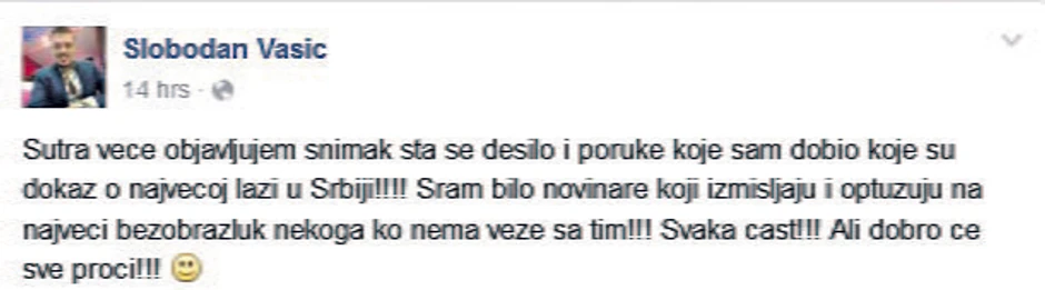 Vasić kaže da je jedina istina da je raskinuo veridbu sa Valentinom