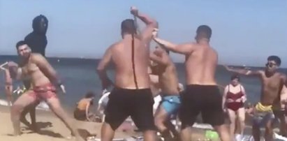 Brutalna bójka na plaży. Wczasowicz wyciągnął metalowy pręt!