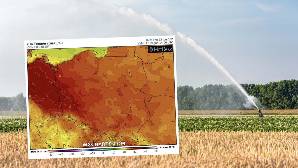 Pogoda na piątek, 24 czerwca. Temperatura się nie zatrzymuje. "Żar z nieba"