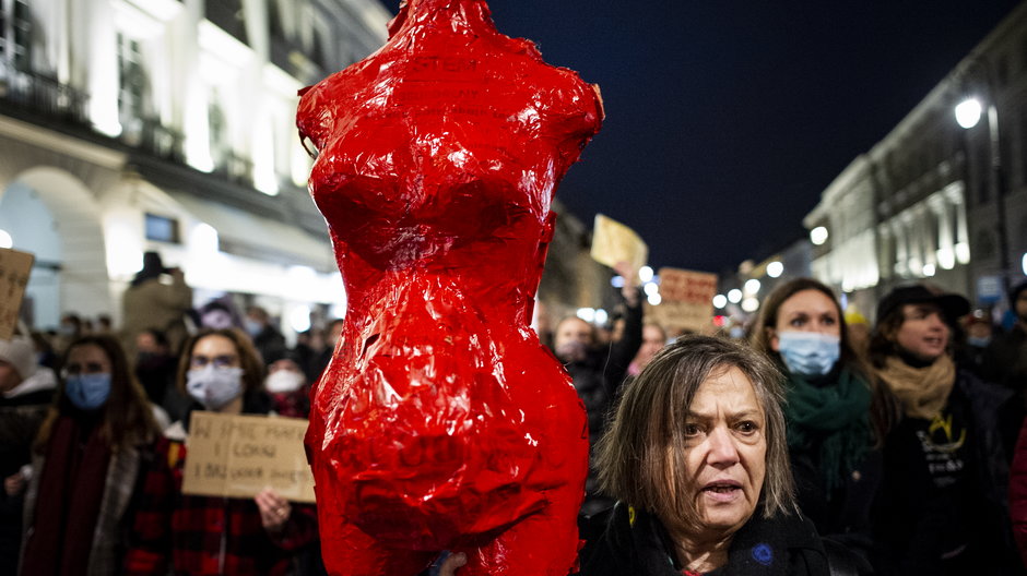 Manifestacja po śmierci Izy z Pszyczyny 