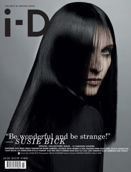 Susie Bick na okładce "i-D"