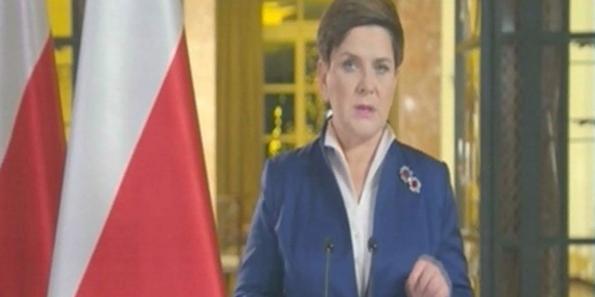 W telewizyjnym orędziu Beata Szydło jak w Sejmie