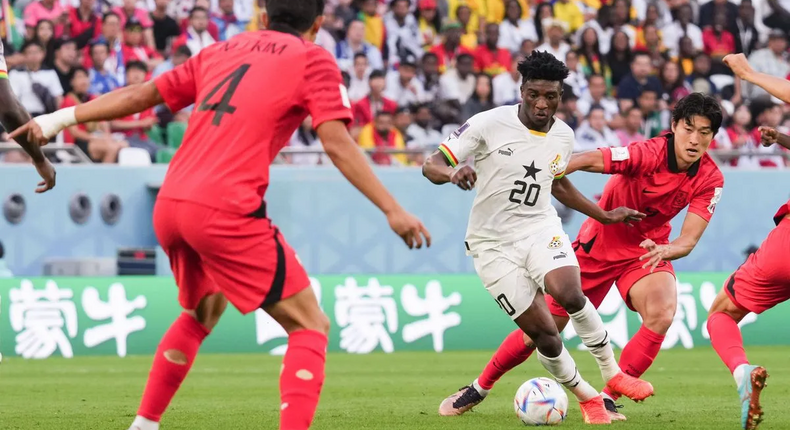 Kudus a marqué deux buts pour le Ghana face à la Corée du Sud en Coupe du Monde