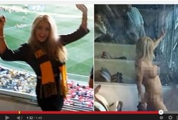 Heather McCartney zrobiła striptiz na meczu. Modelka rozebrała się na trybunach. WIDEO