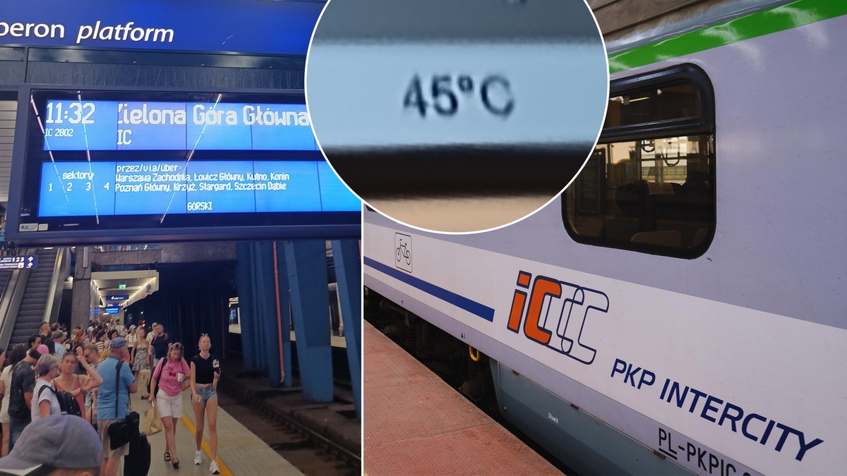 Pasażer opisuje "drogę przez mękę". Temperatura w wagonie sięgnęła ponad 45 st. C